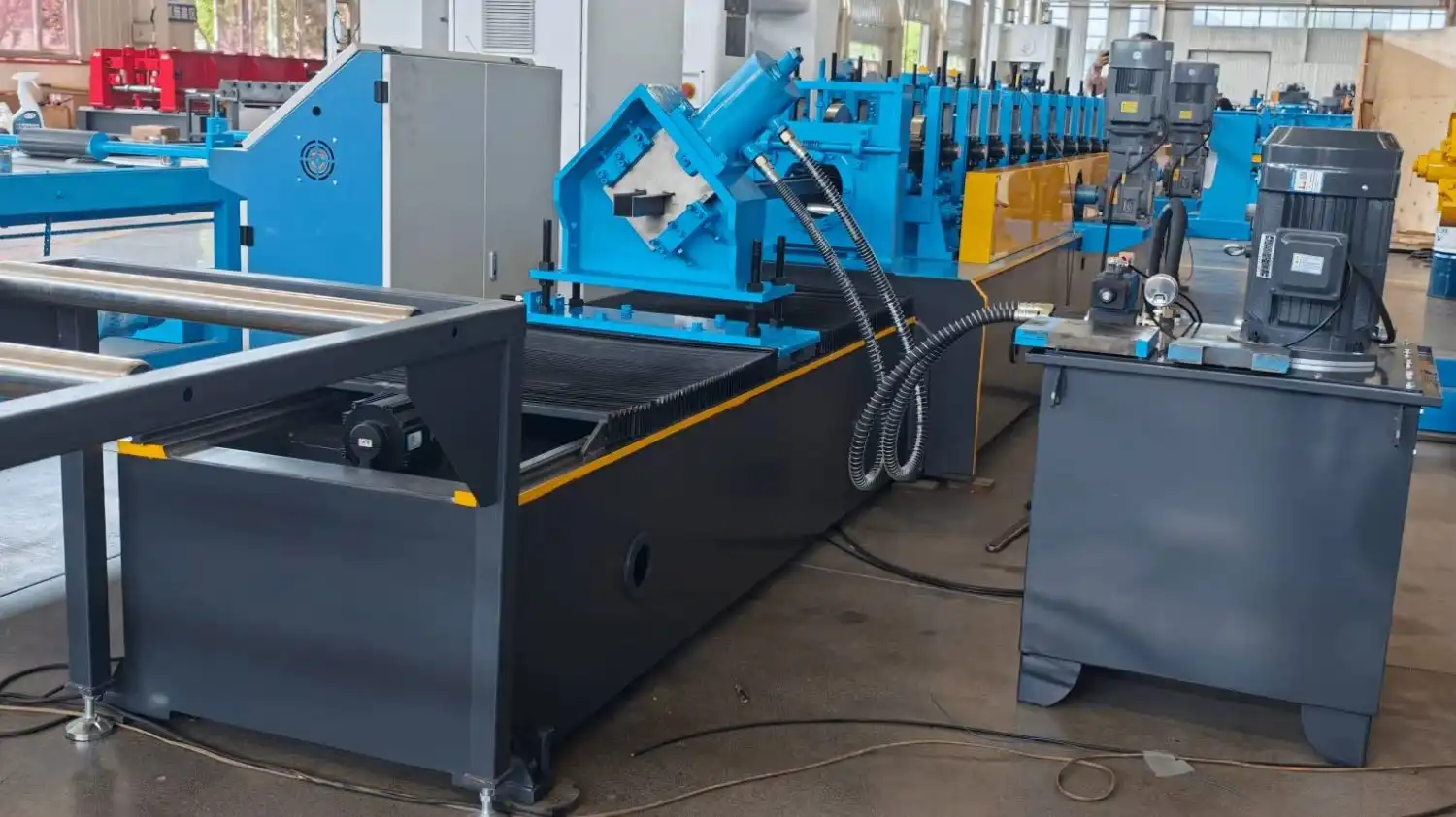 Why curtain wall teams run a hat channel roll forming machine on site